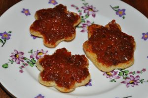 Tomato Chipotle Jam on Puff Pastry